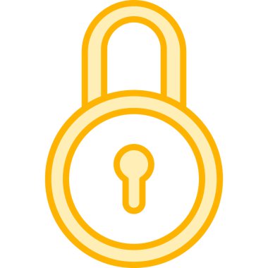 Kilit. Web simgesi basit illüstrasyon