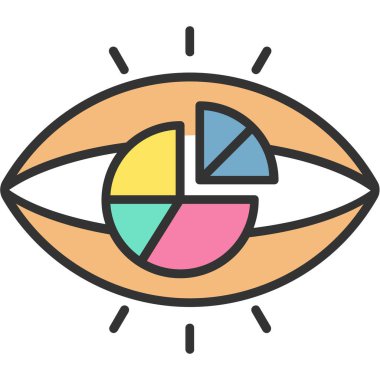 vizyon. Web simgesi basit illüstrasyon