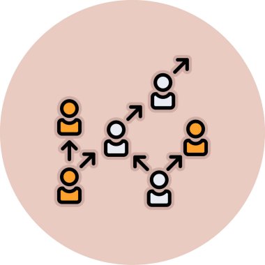 Sosyal medya ağ bağlantı vektörü illüstrasyon tasarımı