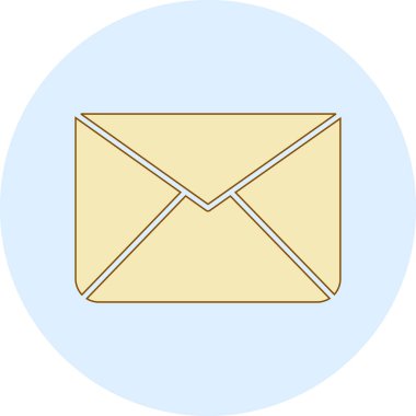 İleti sembolü illüstrasyon tasarımı içeren e-posta zarfı