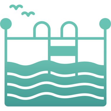 Yüzme havuzu. Web simgesi