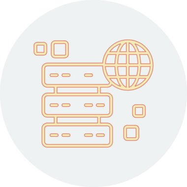 Sunucu Düz Vektör Simgesi