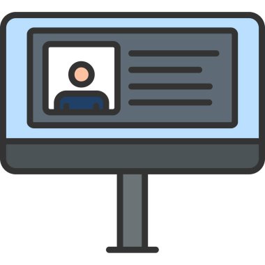 izleyici ikon vektör illüstrasyonu