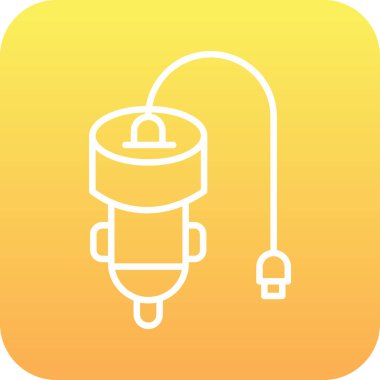 Eşsiz kablo hattı vektör çizgisi simgesi