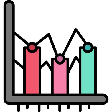 grafik ikonu vektör illüstrasyonu