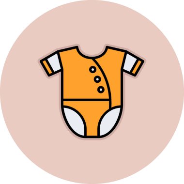 bebek giysisi ikonu vektör illüstrasyonu