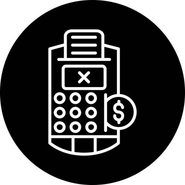 Hesap makinesi simgesinin vektör illüstrasyonu