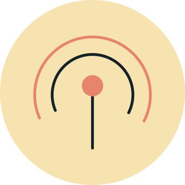 Radyo. Web simgesi basit illüstrasyon