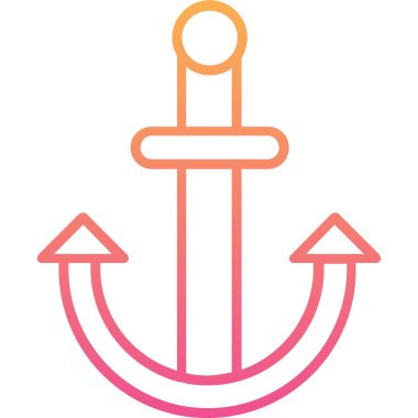 Çapa modern simge, vektör illüstrasyonu