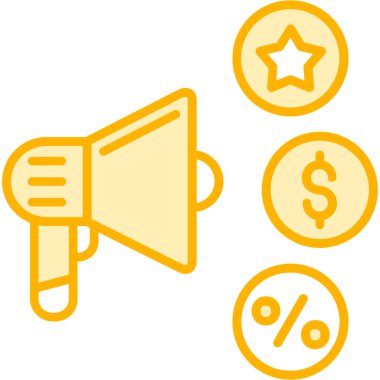 megafon ikonu. Basit tasarım