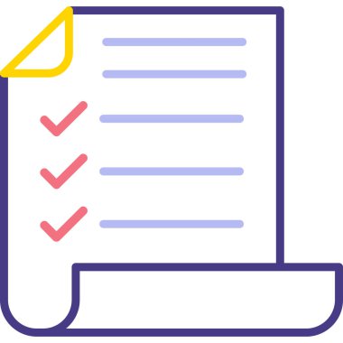 kontrol listesi simgesi. Basit resimleme