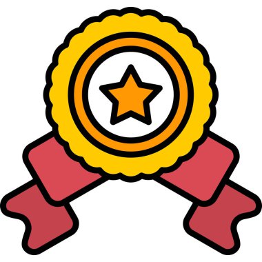 Madalya. Web simgesi basit illüstrasyon