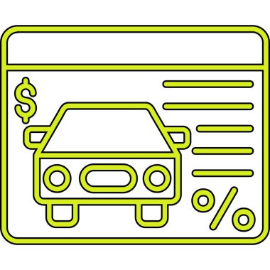 - Araba. Web simgesi basit illüstrasyon