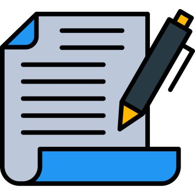 kontrat kağıt simgesi ile doldurulmuş - özet biçimi