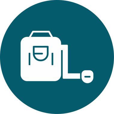 Sırt çantası ikon vektör illüstrasyonu. Basit vektör simgesi