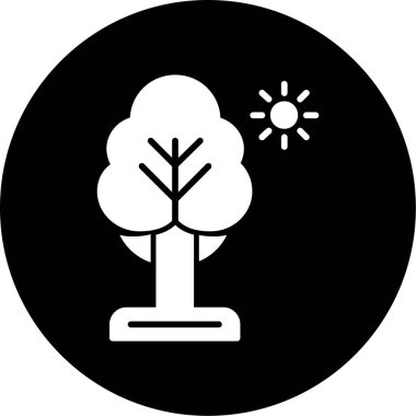 Ağaç simgesinin vektör illüstrasyonu