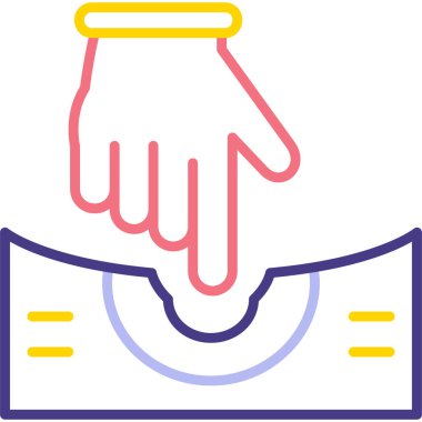 Eller simgesi, basit vektör illüstrasyonu