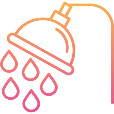 duş ikonu vektör illüstrasyonu