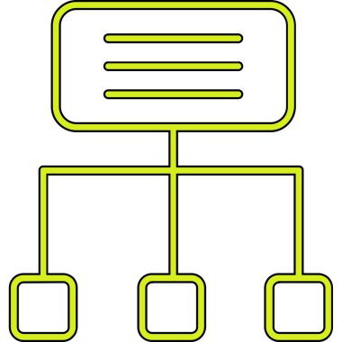 Ağ arayüzünün basit ve minimalist vektör simgesi