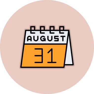 Tarih ve ağustostan oluşan kişisel takvimin çizimi.