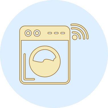 çamaşır makinesi simgesi. İnce çizgi tarzı tasarım. vektör illüstrasyonu.