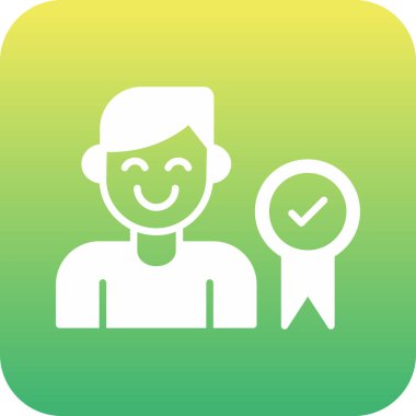 İnsanların vektör illüstrasyonu ve rozet simgesi