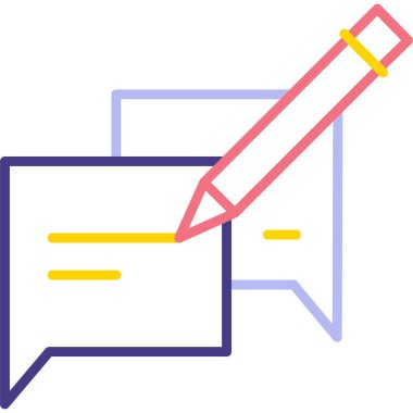 Bir konuşma simgesinin vektör illüstrasyonu