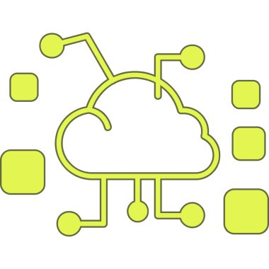bulut hesaplama vektörü simgesi
