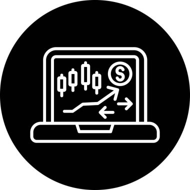 iş ve finans çizgisi simgesi, vektör