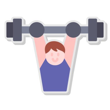 dambıl vektör çizim tasarımı ile ağırlık kaldırma zili