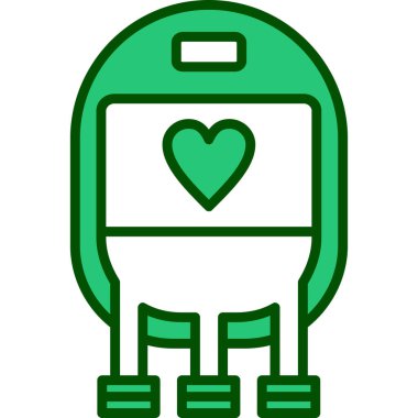 çanta çanta simgesi ana hat biçiminde