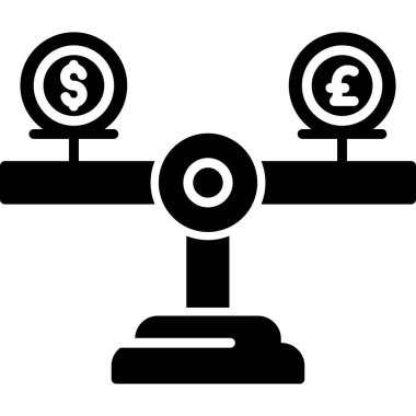 Dolar ve dolar para birimi simgesi. vektör illüstrasyonu