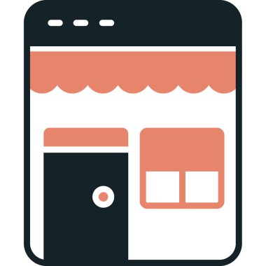 dükkan simgesi vektör illüstrasyonu