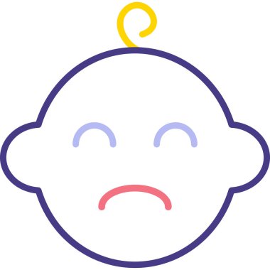 Ağlayan surat. Basit tasarım