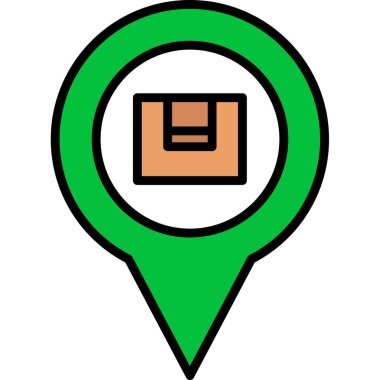 gps konum pin simgesi - taslak biçimi