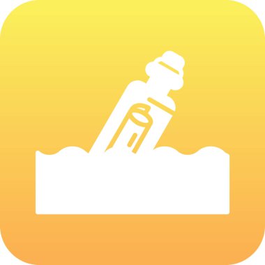 Bir su simgesinin vektör illüstrasyonu