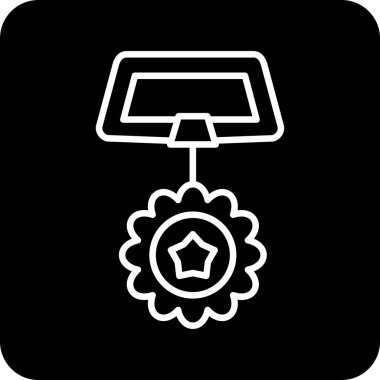 Bir çiçek simgesinin vektör illüstrasyonu