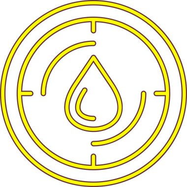 Su damlası ikonu. Web için aqua damla vektör simgesinin özet çizimi