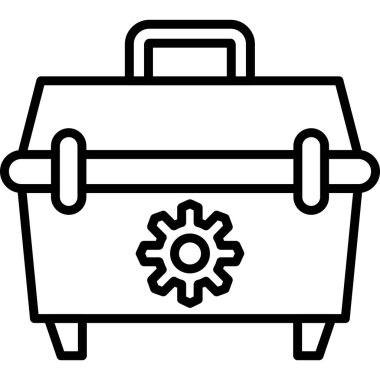 Bavul. Web simgesi basit illüstrasyon