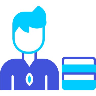 Çantalı bir adamın vektör çizimi