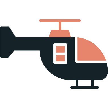 helikopter web simgesi, vektör illüstrasyonu