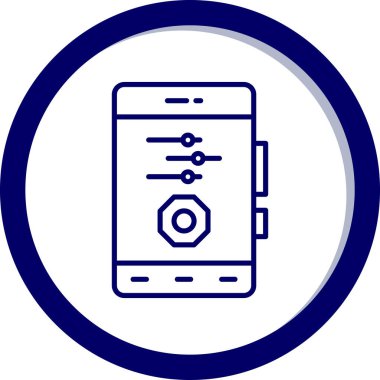 Akıllı telefon. Web simgesi basit illüstrasyon