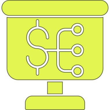 Para için. Web simgesi basit illüstrasyon