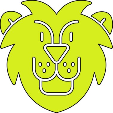 Aslan simgesi vektör illüstrasyonu