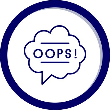 Hata. Web simgesi basit illüstrasyon