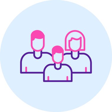 Grup insanlar simgesi, vektör çizim