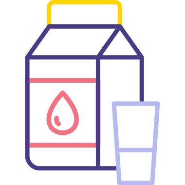 Bir süt şişesinin vektör illüstrasyonu