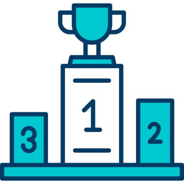 Podyum. Web simgesi basit illüstrasyon