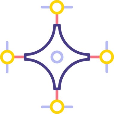 Molekül molekül ikonu - dış hat biçiminde