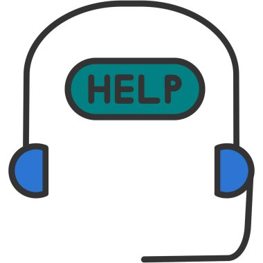 Yardım edin! Web simgesi basit illüstrasyon